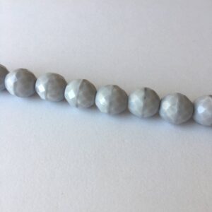 Gray faceted Round 13 mm beads