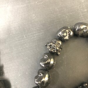 Alternative view of Laughing Buddha Head Resin Bead Black 12mm 6 Beads
