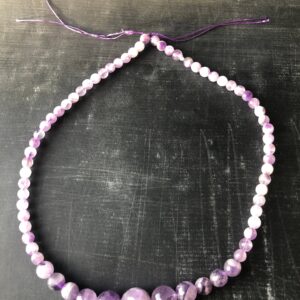 Amethyst Faceted Graduated Round Beads 1 Strand 6mm to 14mm