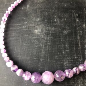 Alternative view of Amethyst Faceted Graduated Round Beads 1 Strand 6mm to 14mm