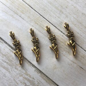 Alternative view of Gold Tone Ballet Slipper Charm 28mm 4 pcs.