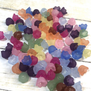 Acrylic Lucite Frosted Bead 6x9mm 100 Beads