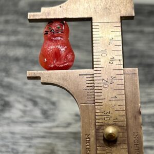 Grey Cat Czech Glass Button 17mm - Image 3