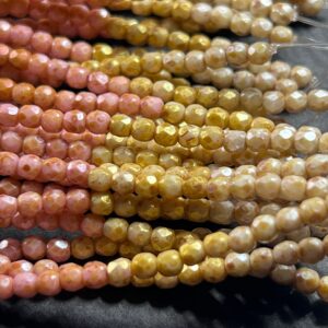 Travertine 3mm Fire Polish Mix, 9 Colors, 45 Beads - Image 3