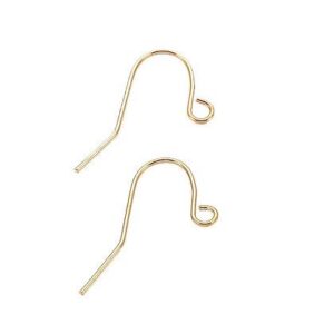 Gold Tone Earring Hooks - 100 pieces - 50 Sets - Nickel Free - 12mm x 17mm