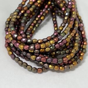 Metallic Mix 3mm Fire Polish
