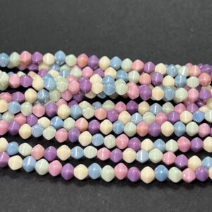 5 Color Luster - 3mm Bicone Bead - 45 Beads