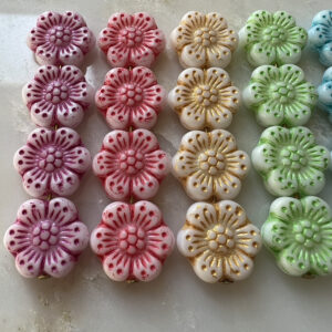 Alternative view of Czech Glass Anemone Flower Bead 14mm