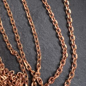 Bright Copper Plated Cable Chain, 10 ft, 3mm x 5mm