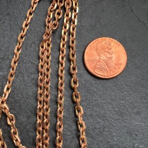 Bright Copper Plated Cable Chain, 10 ft, 3mm x 5mm - Image 3