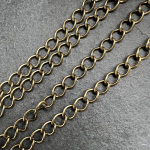 Brass Oval Chain, 7mm x 6mm