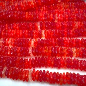 Alternative view of Red Opal Mix Flower Bead Cap, 7mm, 50 Beads