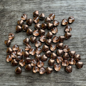 Alternative view of Crystal Capri Gold Heart Czech Glass Bead 6mm 25 Beads