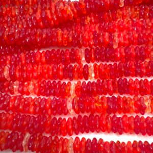 Red Opal Mix Flower Bead Cap, 7mm, 50 Beads - Image 3