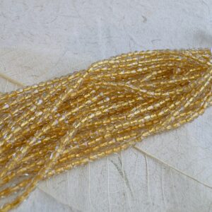 3mm Czech Glass Fire Polish Crystal Gold Lined