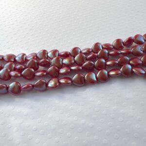 Alternative view of Iridescent Red Full AB Czech Glass Bead 8mm 20 Beads