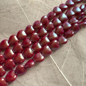 Iridescent Red Full AB Czech Glass Bead 8mm 20 Beads