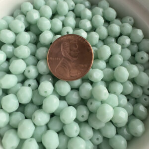 Alternative view of Mint 6mm Czech Glass Fire Polish