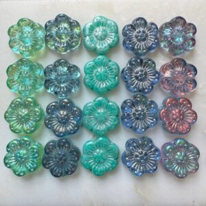 Czech Glass Anemone Flower Bead 14mm