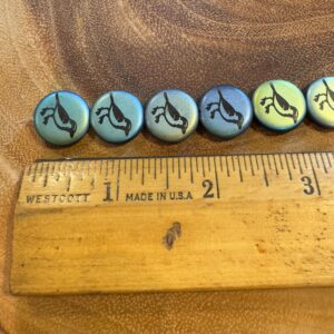 Alternative view of Laser Etched Bead, Tattoo Bead, Bird, 16mm, 8 Beads