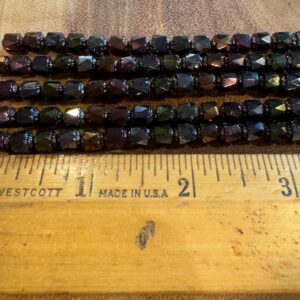 Alternative view of Metallic Mix Faceted Czech Glass Bead - 6mm - 25 Beads