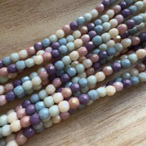 5 Color Luster 3mm Czech Glass Fire Polish