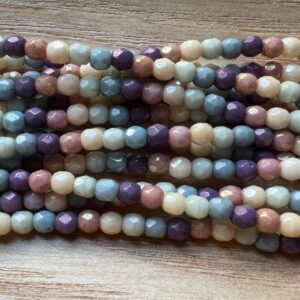 Alternative view of 5 Color Luster 3mm Czech Glass Fire Polish