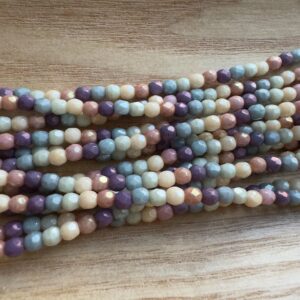 5 Color Luster 3mm Czech Glass Fire Polish - Image 3