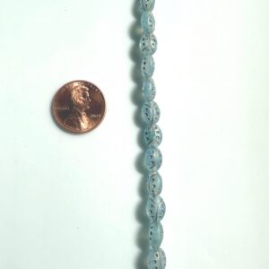 Czech Glass strand 25 Beads blue/gold oval ladybug design 8mm x 6mm - Image 4