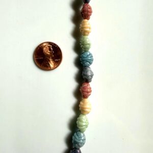 Czech glass 5 color honeycomb luster oval beads, 15 beads on strand - Image 4
