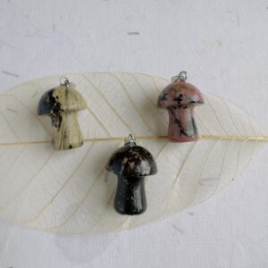 Gemstone Mushroom Pendant 15mm x 20mm 1 Piece - Image 9