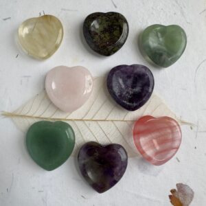 Worry Stone Heart Gemstone 30mm